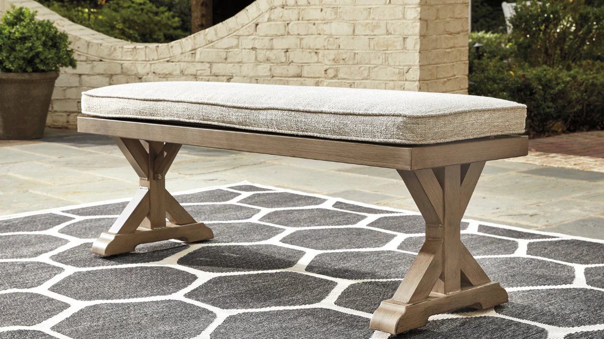 BEACHCROFT - OUTDOOR DINING BENCH WITH CUSHION