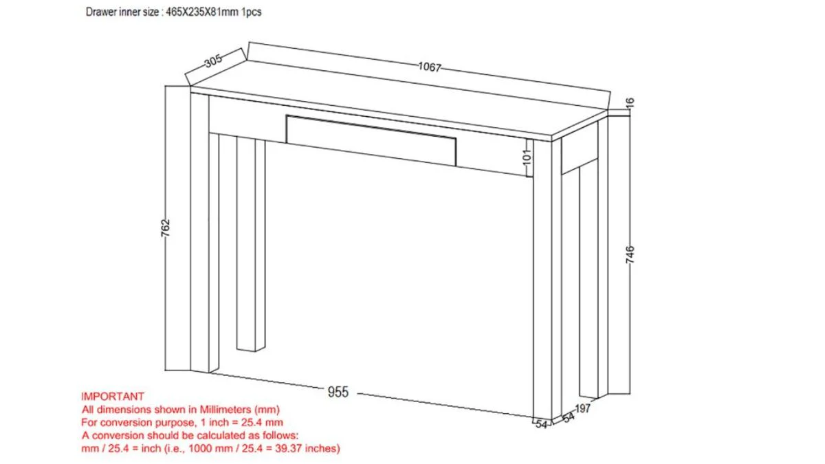 IDRIS CONSOLE TABLE/ DESK