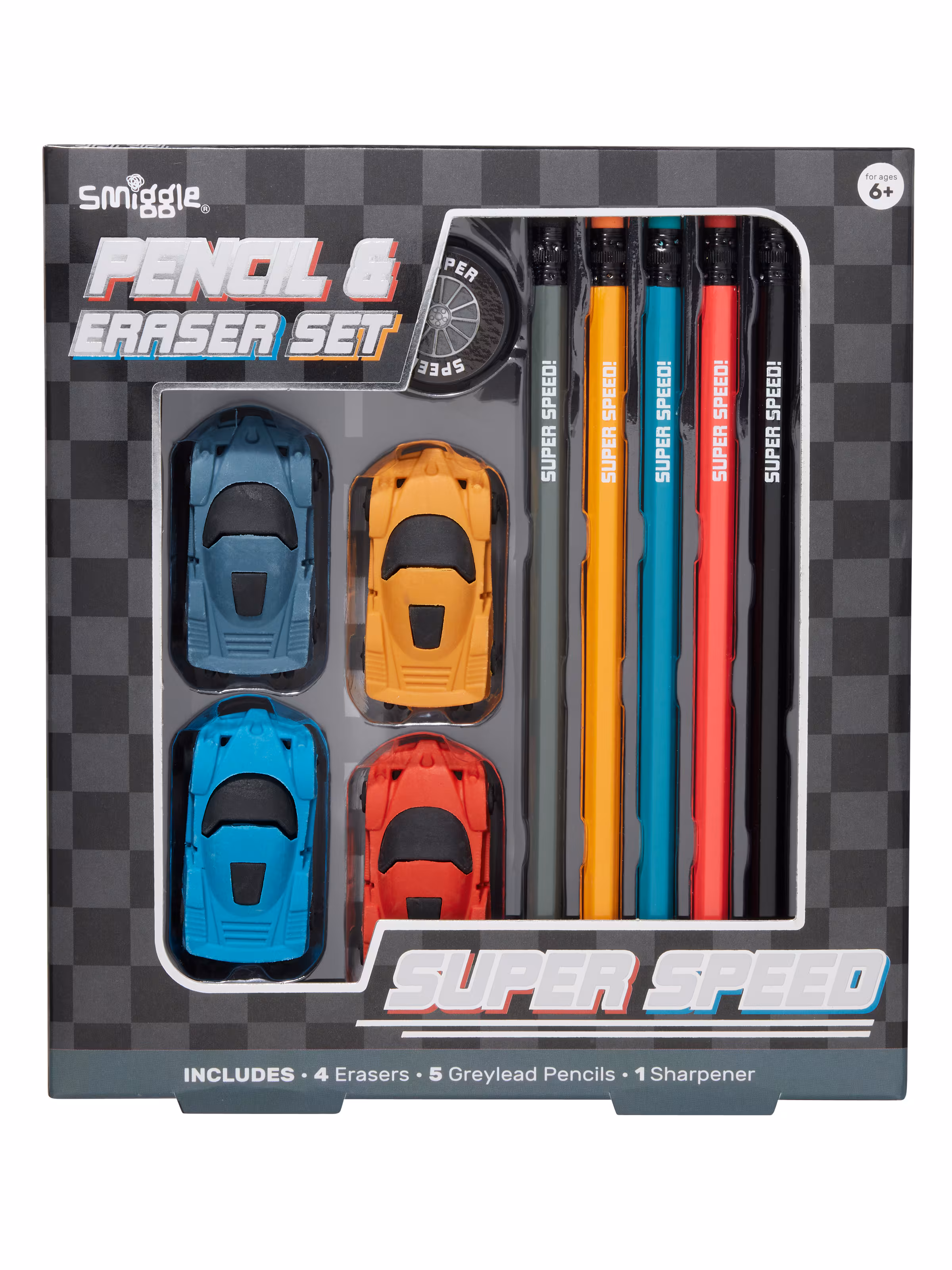 Super Speed Pencil & Eraser Set