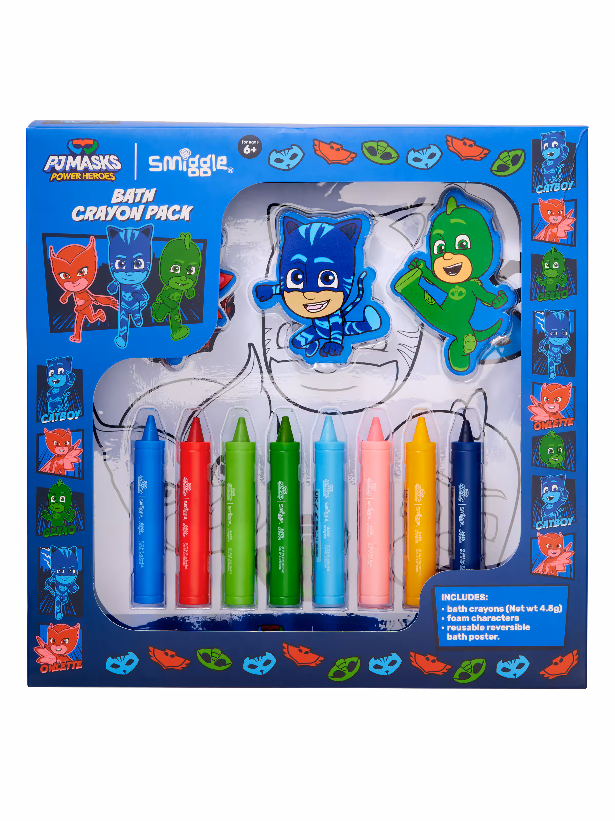 Pj Masks Power Heroes Bath Crayon Pack