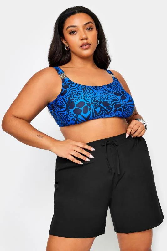 Yours YOURS Curve Black Drawstring Swim Shorts