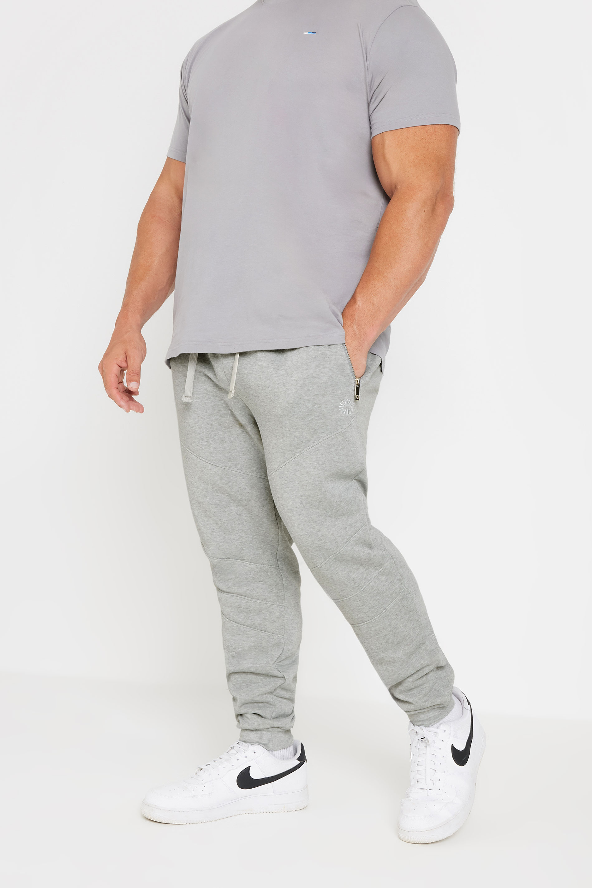 BadRhino BadRhino Big & Tall Light Grey Drawstring Joggers