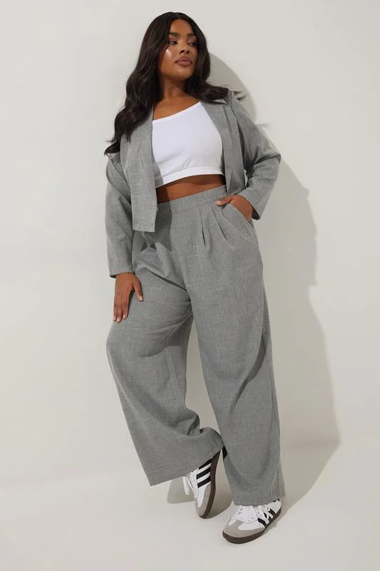 Limited Collection LIMITED COLLECTION Curve Grey Wide Leg Trousers