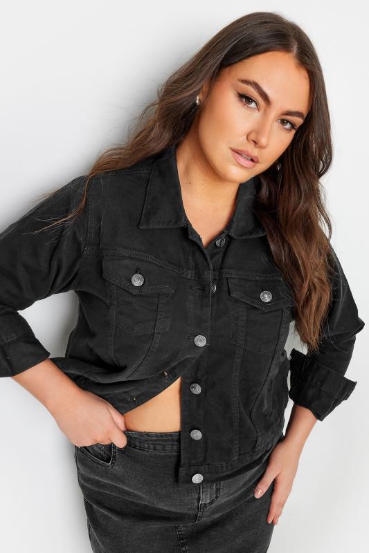 Yours YOURS Curve Black Wide Leg Slouchy Jeans