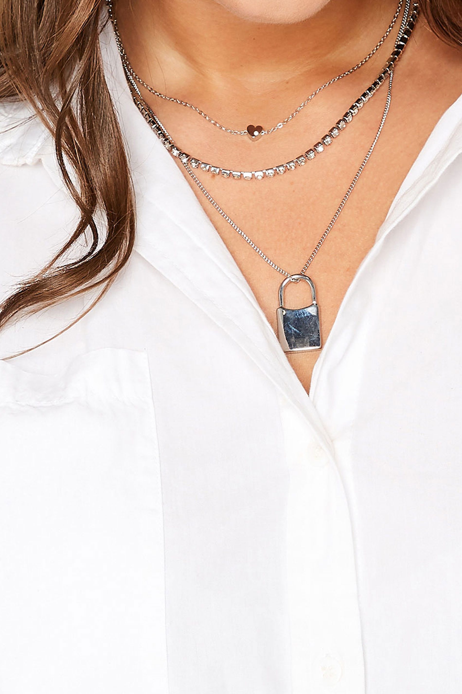 Yours 3 PACK Silver Padlock Charm Necklace