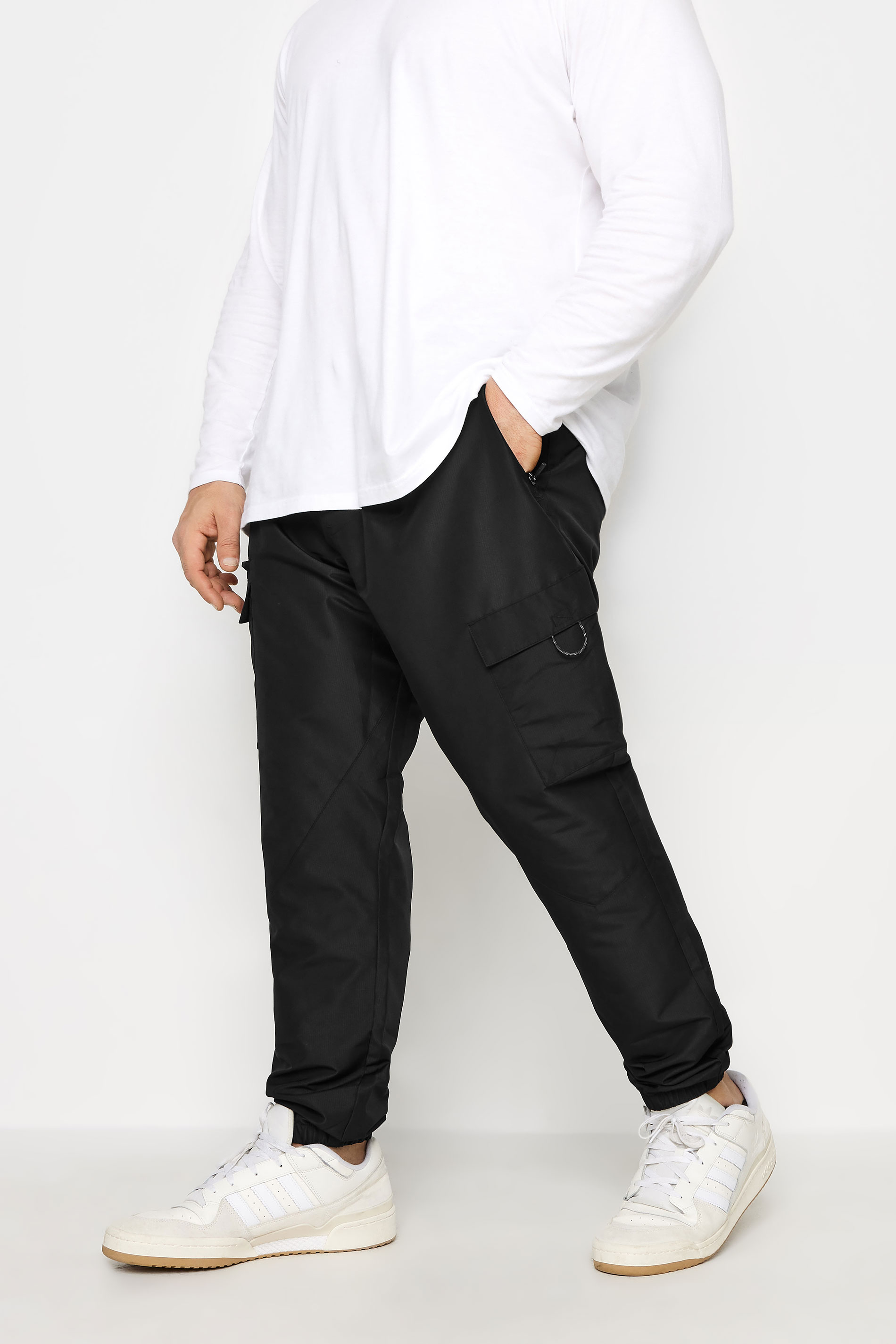 BadRhino BadRhino Big & Tall Black Tech Cargo Trousers