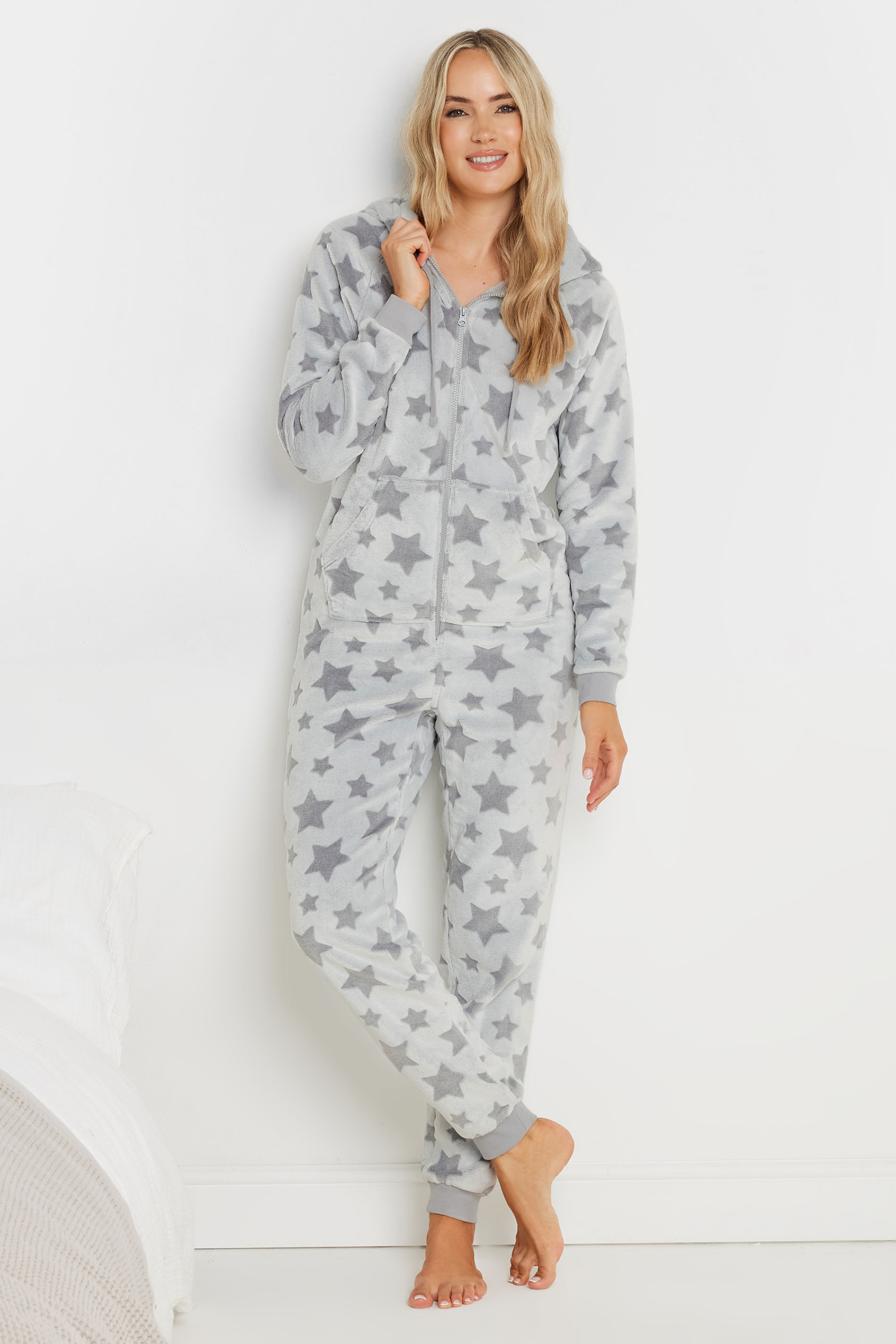 LTS LTS Tall Grey Soft Touch Star Onesie