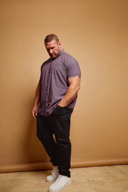 Ben Sherman BEN SHERMAN Big & Tall Orange Gingham Short Sleeve Shirt