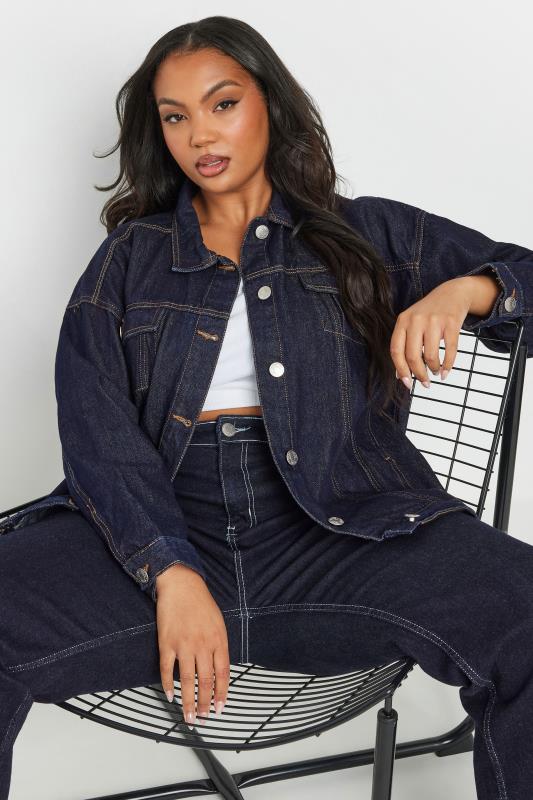 Yours YOURS Curve Indigo Blue Oversized Denim Jacket