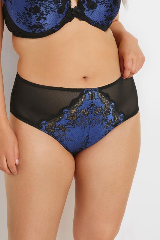 Yours YOURS Curve Navy Blue Lace Padded Bra