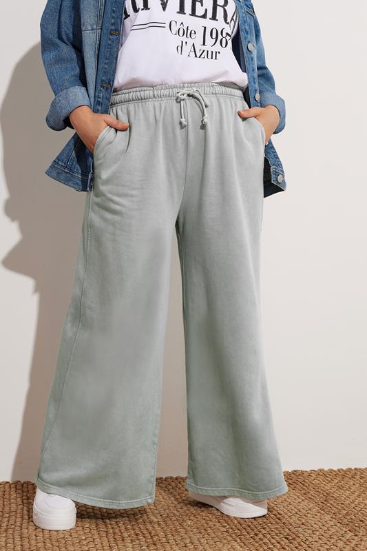 Yours YOURS Curve Grey Wide Leg Joggers