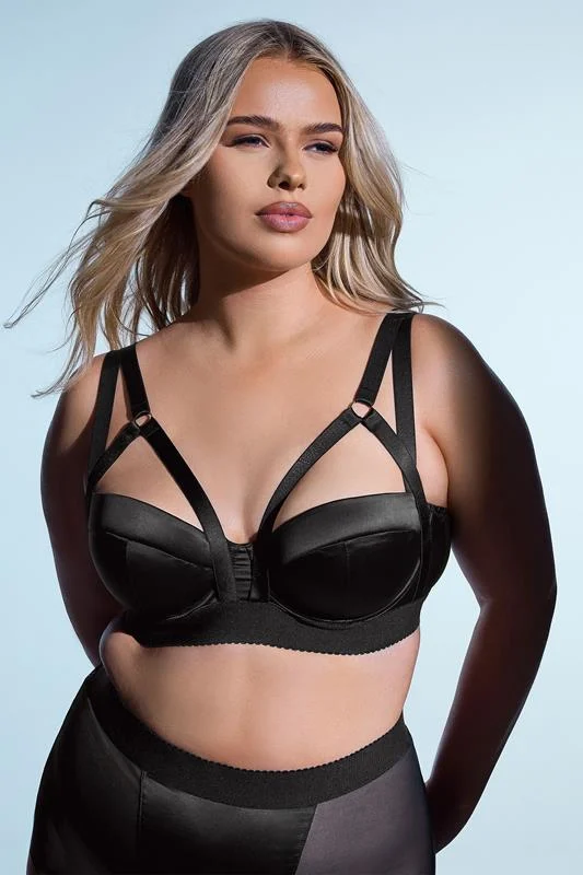 Playful Promises PLAYFUL PROMISES Black Candace Balcony Underwired Bra