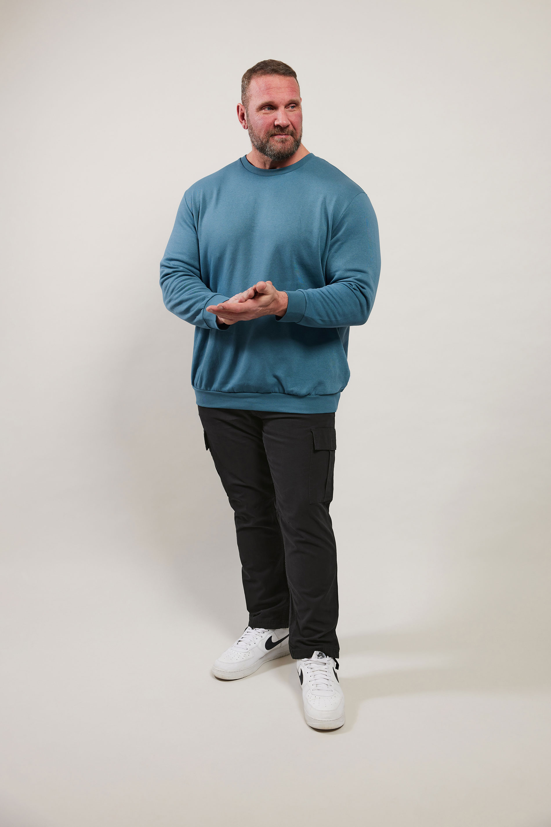 Jack & Jones JACK & JONES Big & Tall Blue Crew Neck Sweatshirt