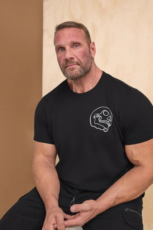 BadRhino BadRhino Big & Tall Black Skull Print Graphic T-Shirt