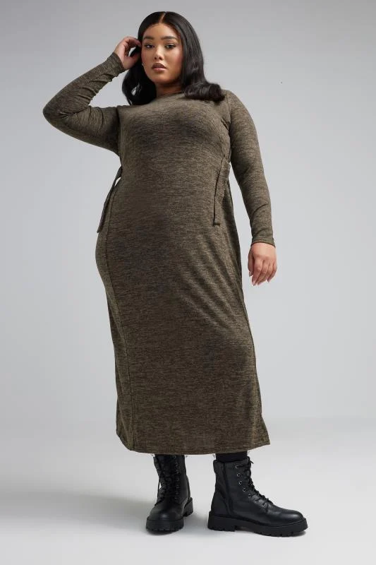 Limited Collection LIMITED COLLECTION Curve Brown Marl Maxi Dress