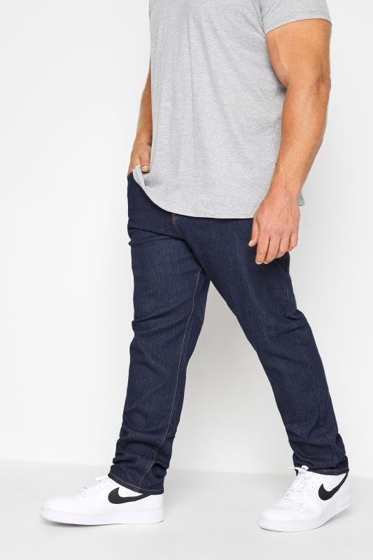 Kam KAM Big & Tall Indigo Blue Regular Fit Stretch Jeans