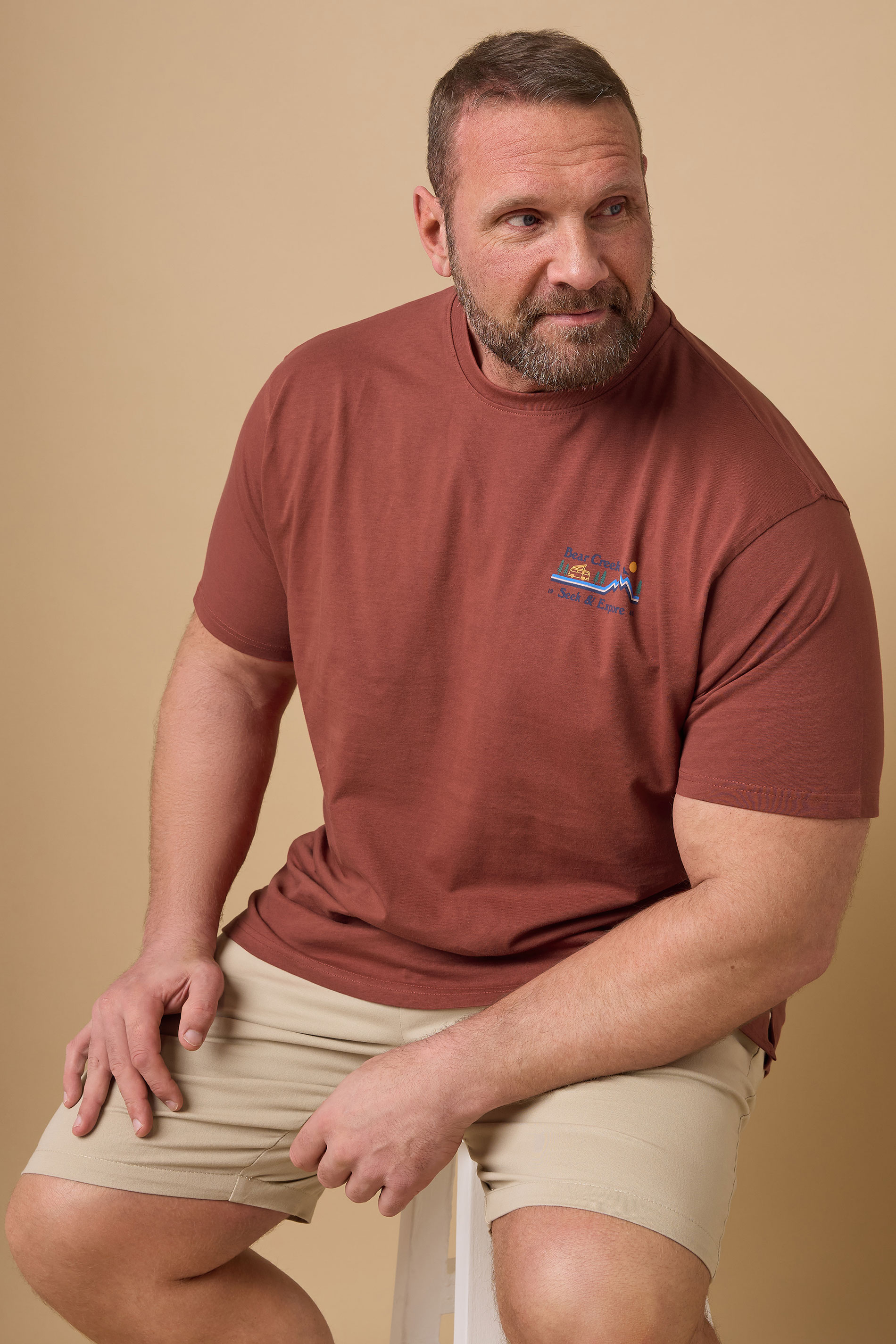 Kam Kam Big & Tall Red 'Bear Creek' T-Shirt