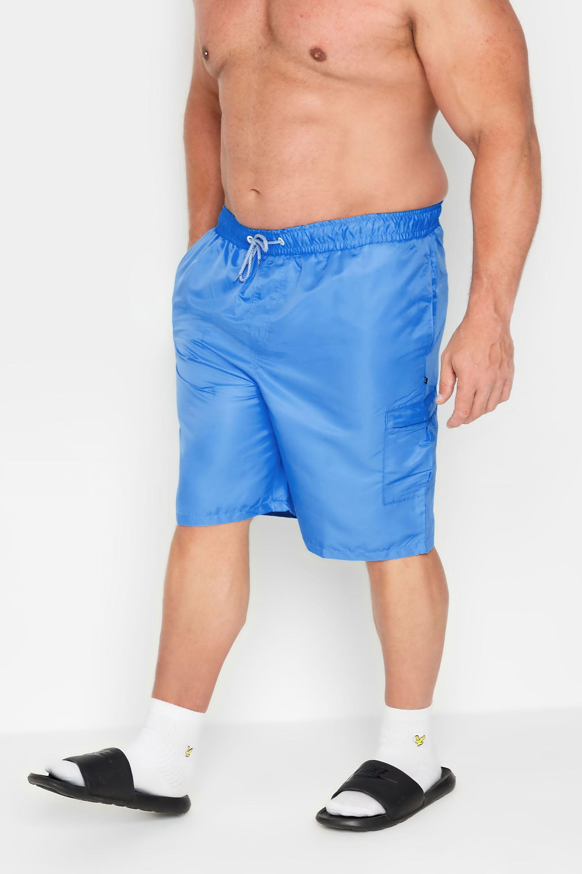 Kam KAM Blue Cargo Swim Shorts