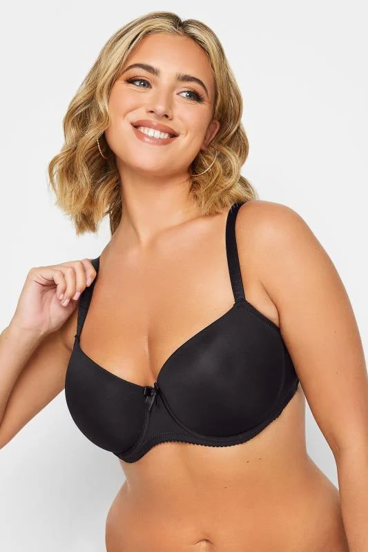 Yours YOURS Curve Black Satin Control High Waisted Full Brief