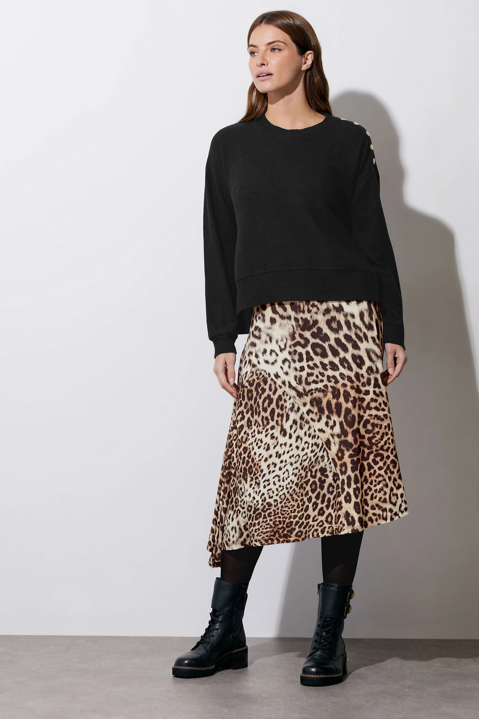 Star by Julien Macdonald STAR Brown 2-in-1 Leopard Print Midi Dress