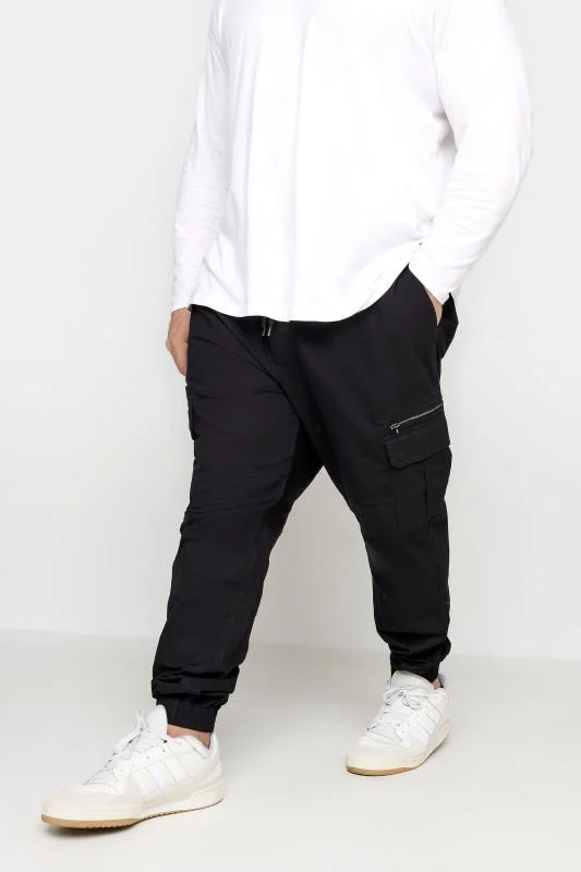 BadRhino BadRhino Big & Tall Black Ripstop Cargo Trousers