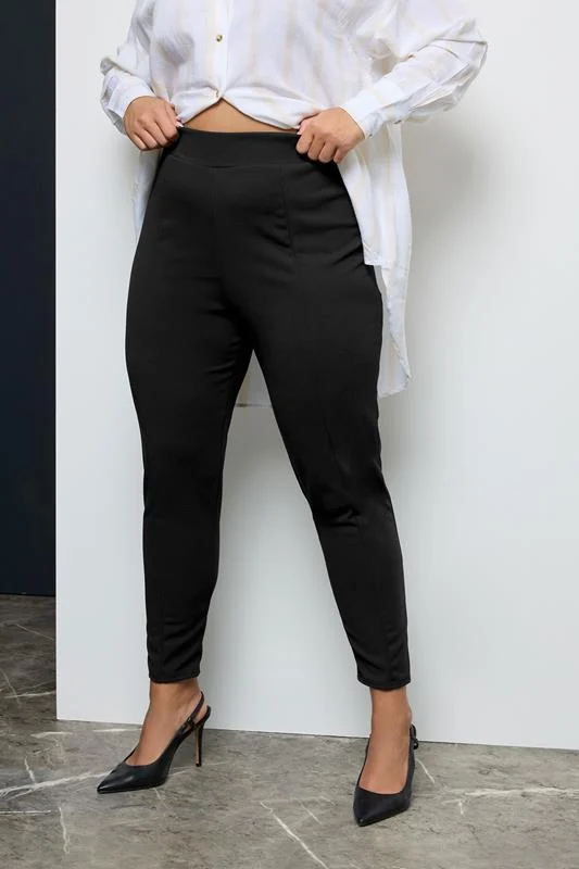 Yours YOURS Curve Black Stretch Tapered Trousers