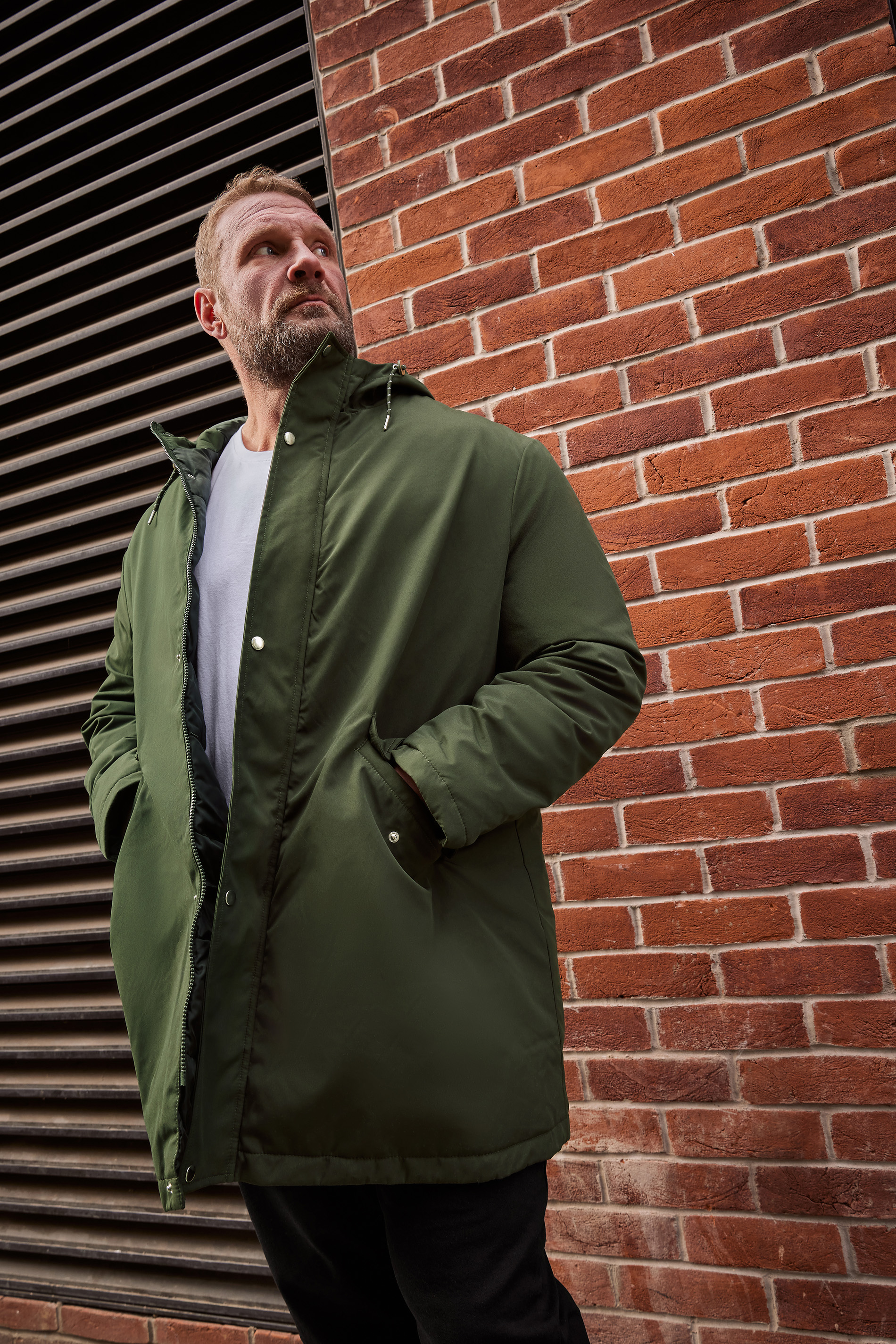 BadRhino BadRhino Big & Tall Khaki Green Long Hooded Parka