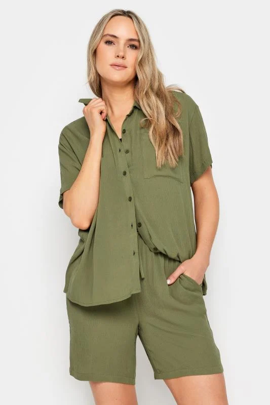LTS LTS Tall Olive Green Textured Shirt