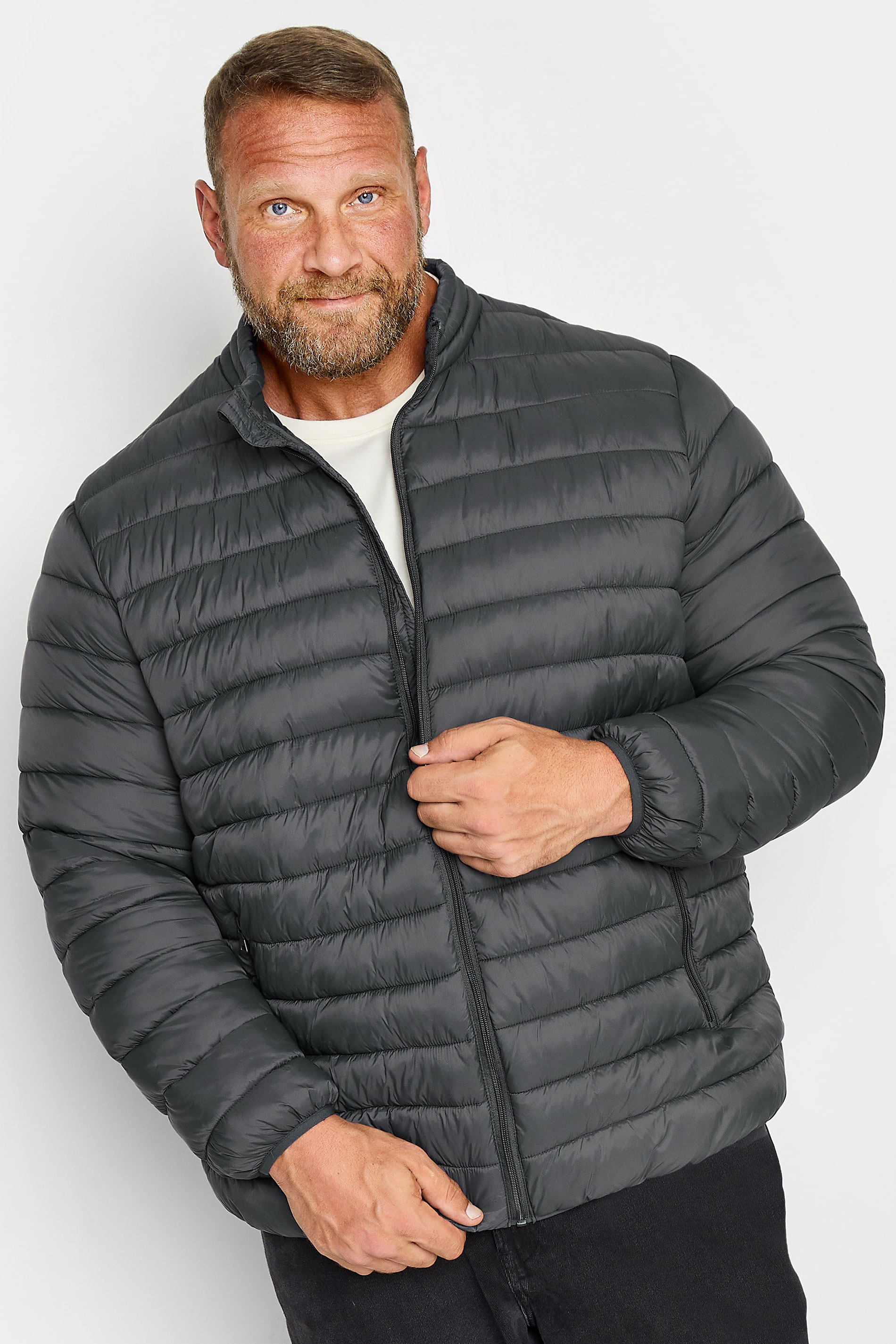 BadRhino BadRhino Big & Tall Charcoal Grey Water Resistant Puffer Jacket