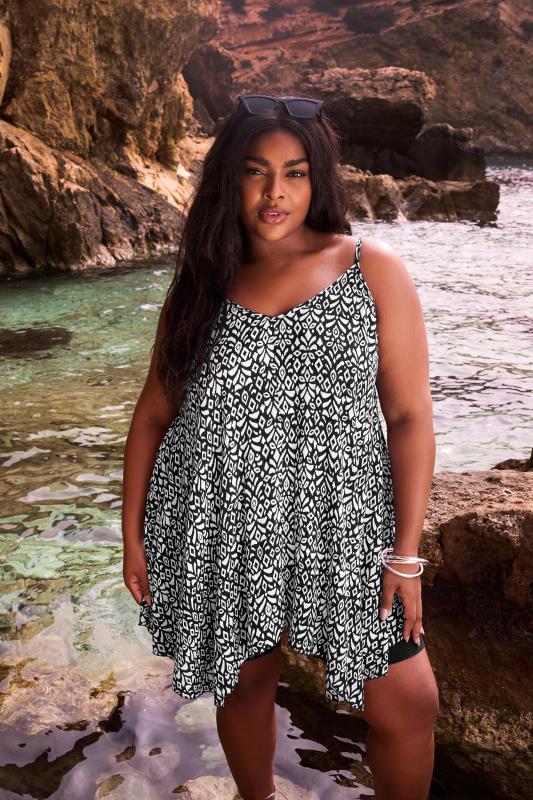 Yours YOURS Curve Black Ikat Print Cami