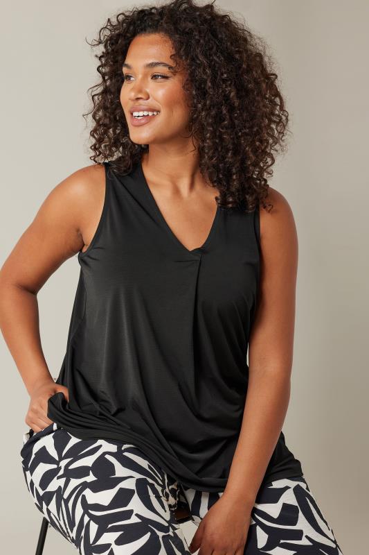Evans EVANS Curve White & Black Geometric Print Wide Leg Trousers