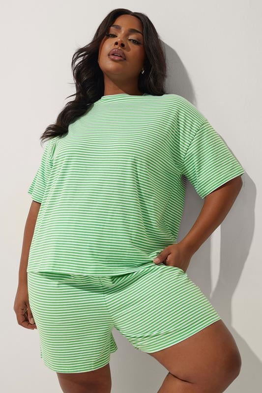Limited Collection LIMITED COLLECTION Curve Green Stripe Shorts