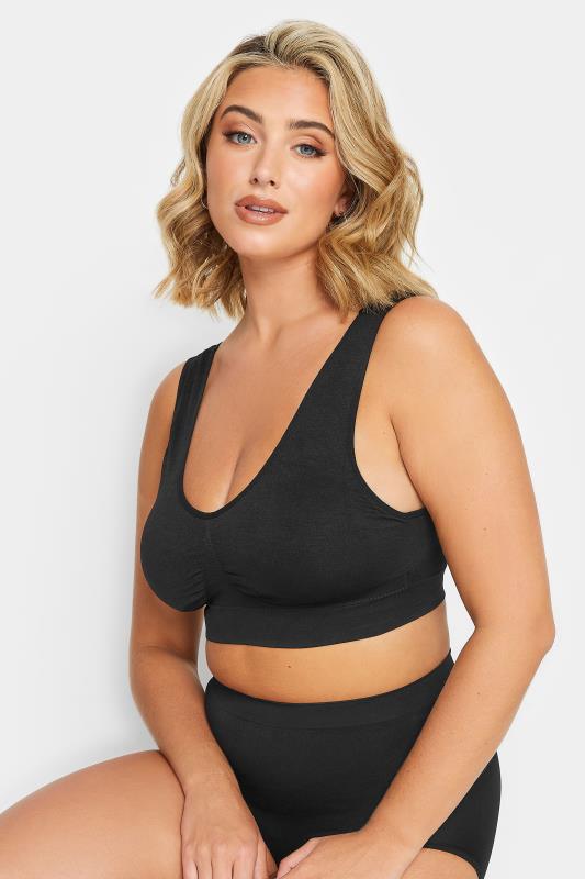 Yours YOURS Black Seamless Padded Non-Wired Bralette