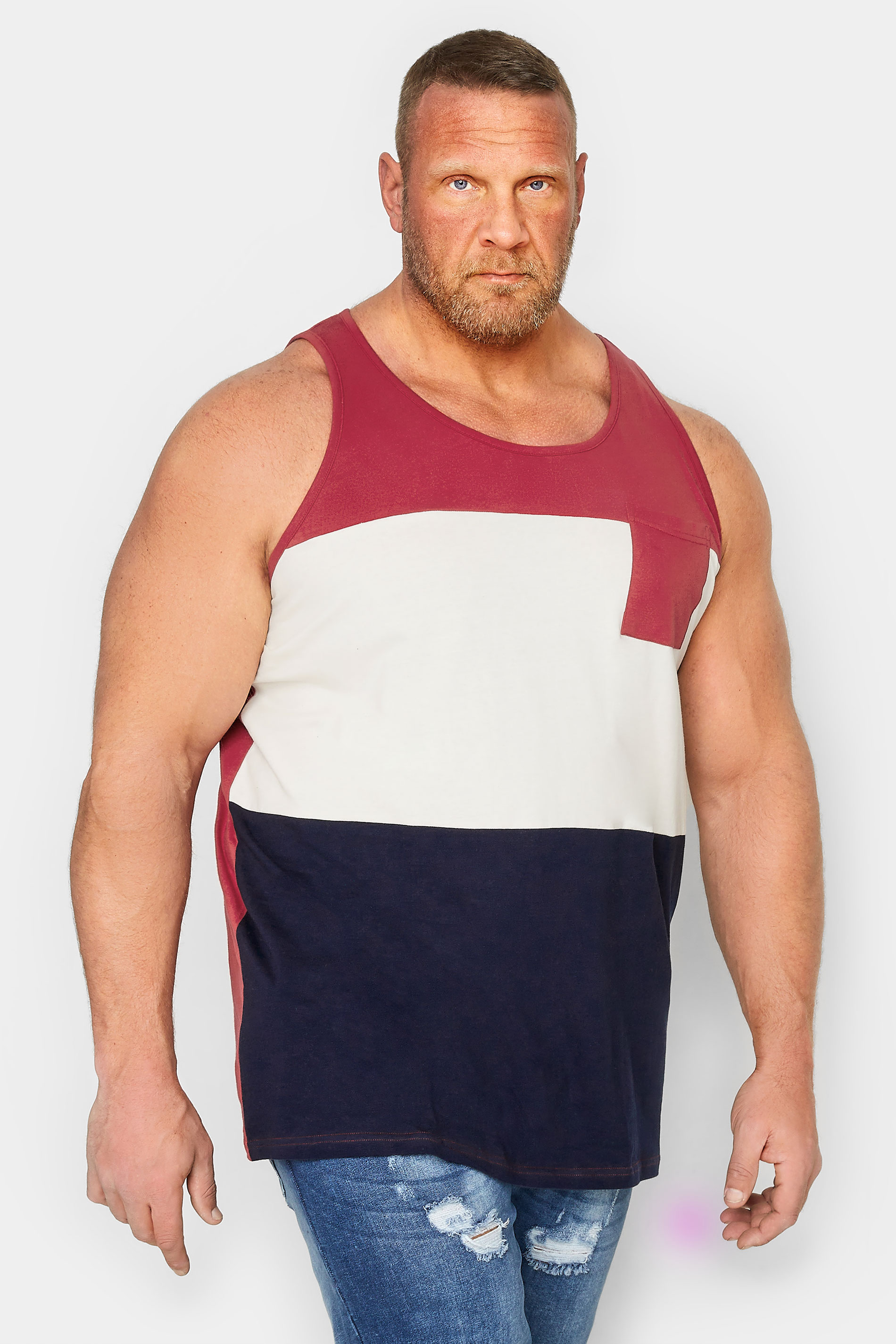 BadRhino BadRhino Big & Tall Red & Blue Vest Top