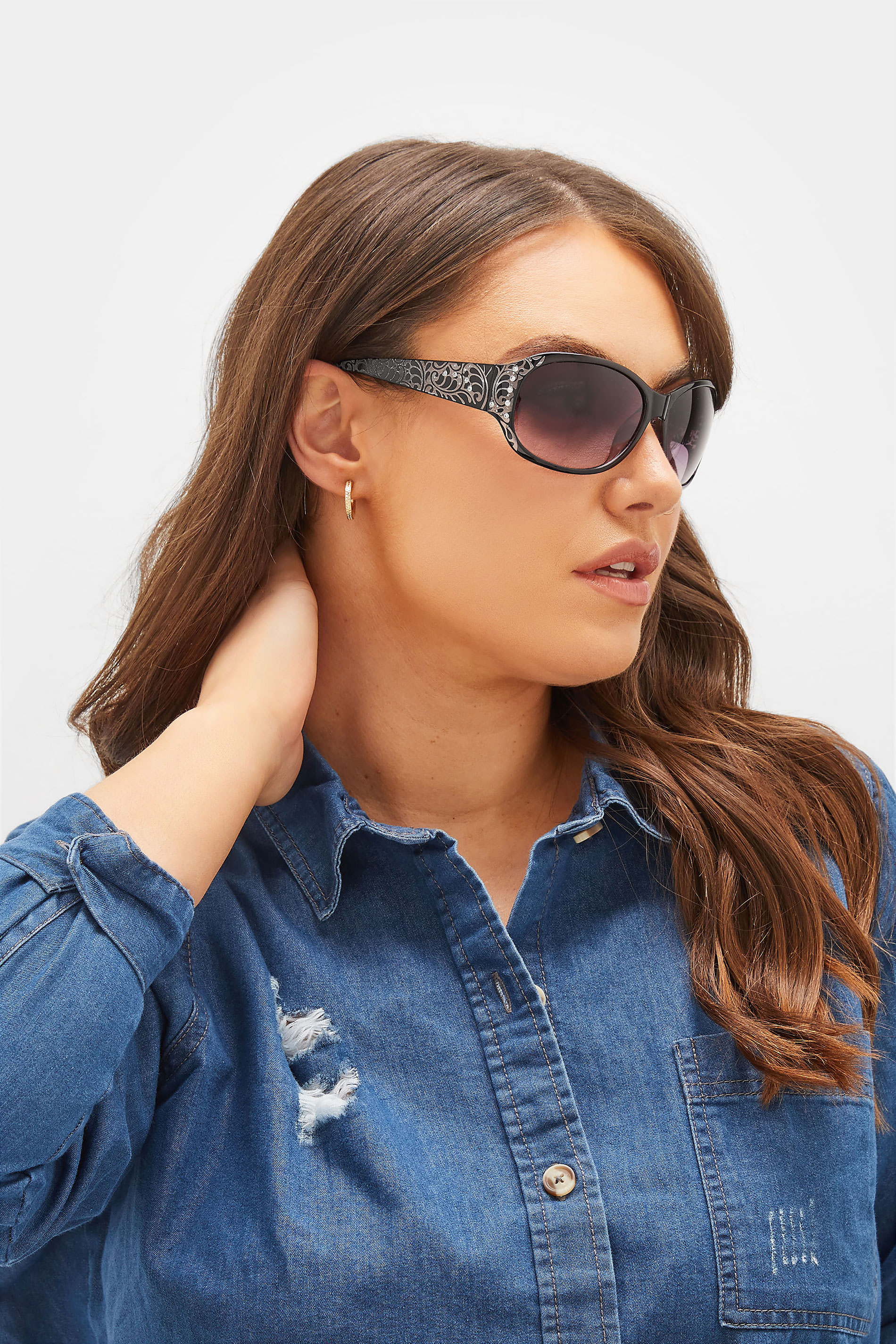 Yours Black Filigree Sunglasses