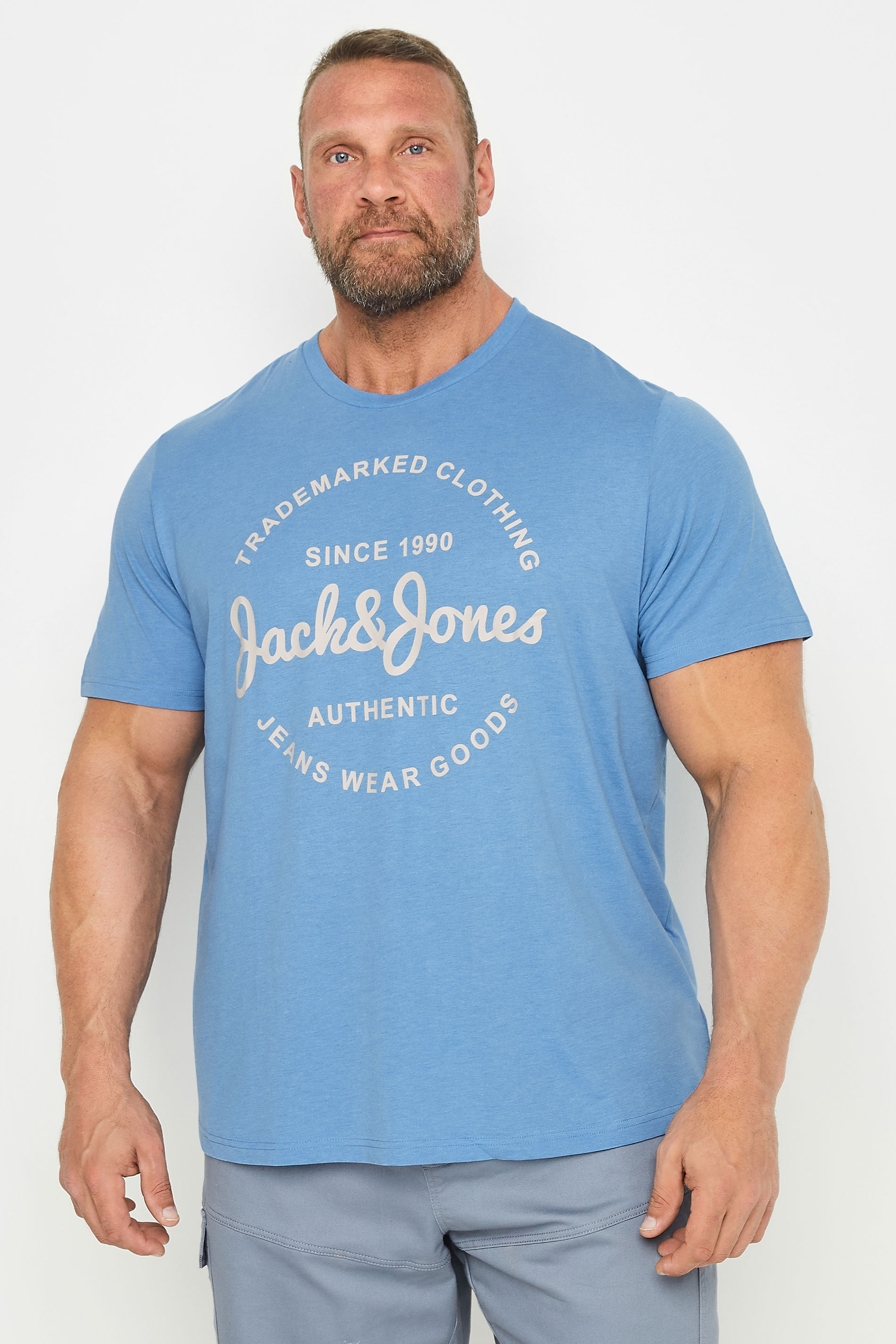 Jack & Jones JACK & JONES Big & Tall Blue Short Sleeve T-Shirt