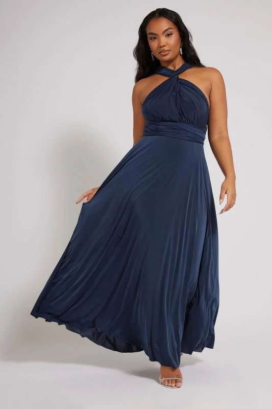 Yours London YOURS LONDON Curve Navy Blue Multiway Maxi Dress