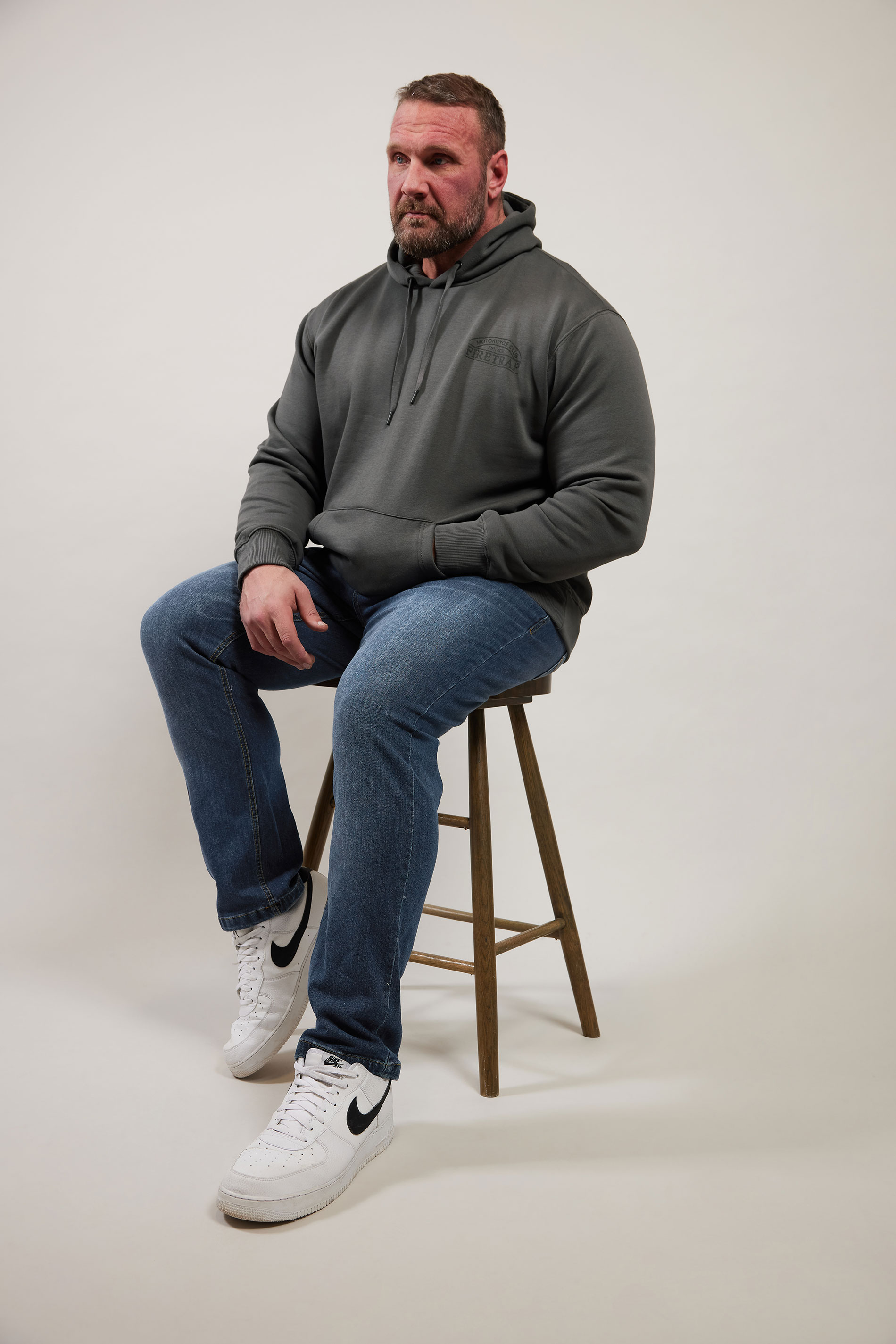 Firetrap FIRETRAP Big & Tall Stormy Grey Hoodie