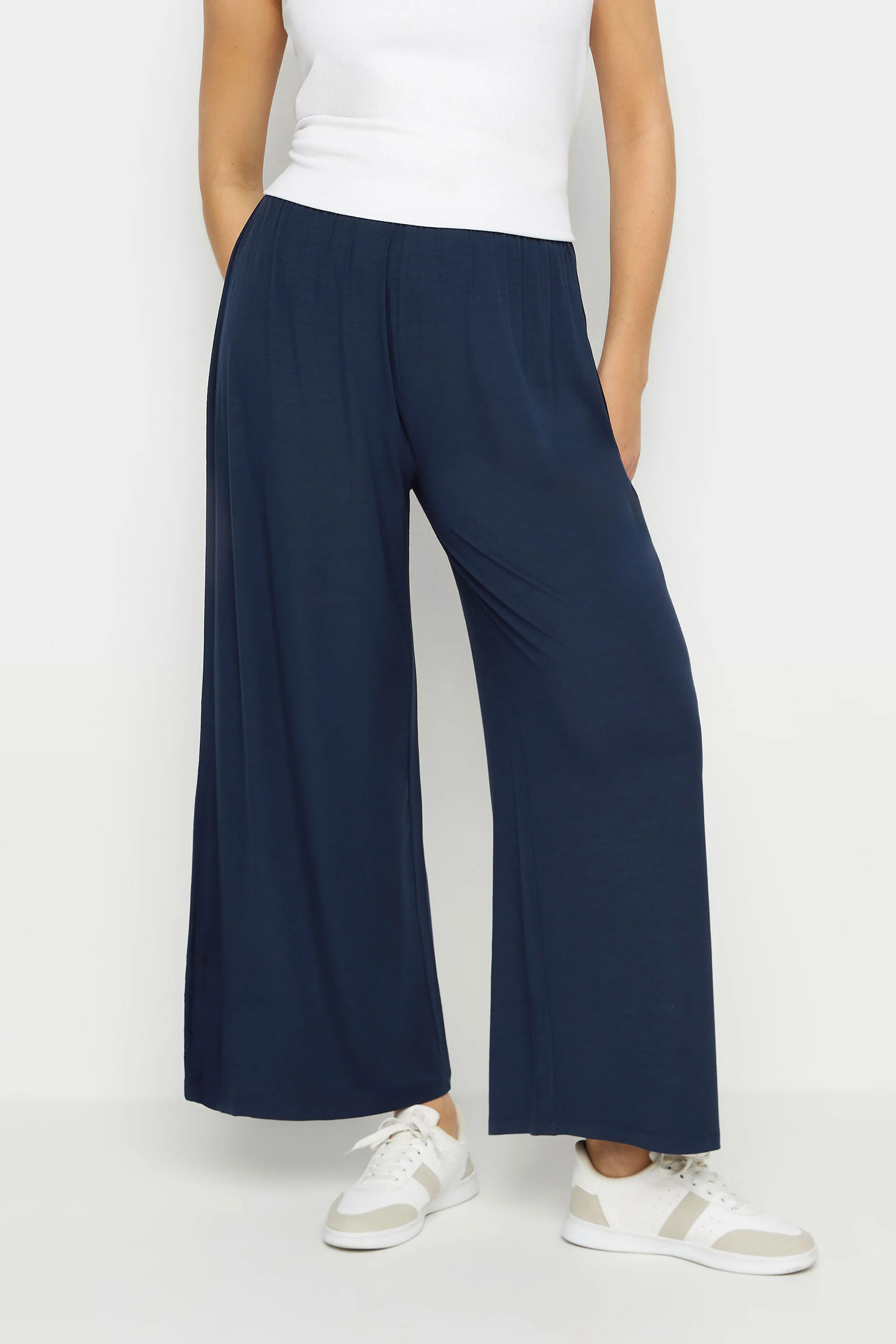 LTS LTS Tall Navy Blue Extra Wide Leg Culottes