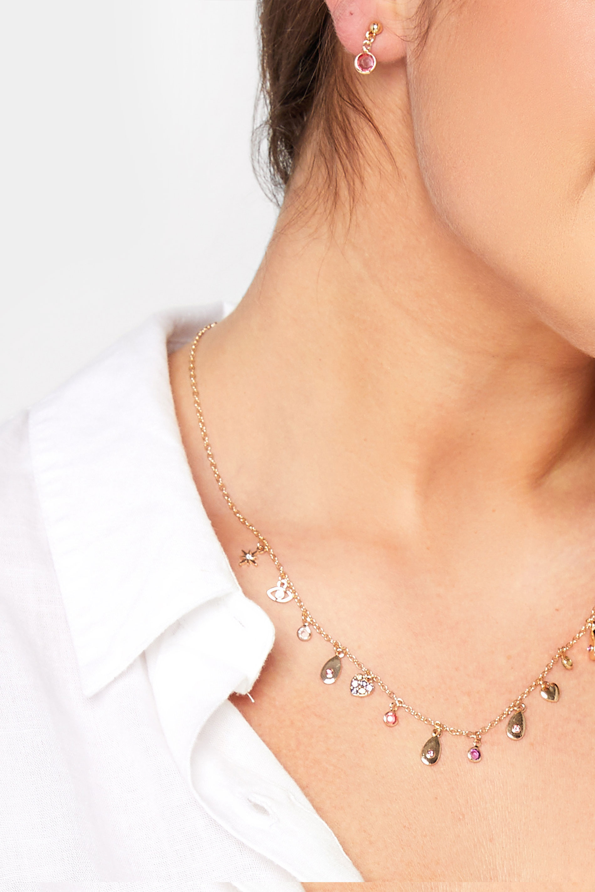 Yours Gold Tone 2 PACK Charm Necklace & Earring Set