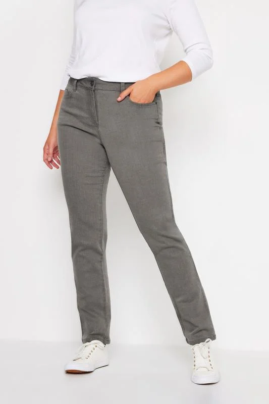 M&Co Womens M&Co Grey Straight Leg Jeans