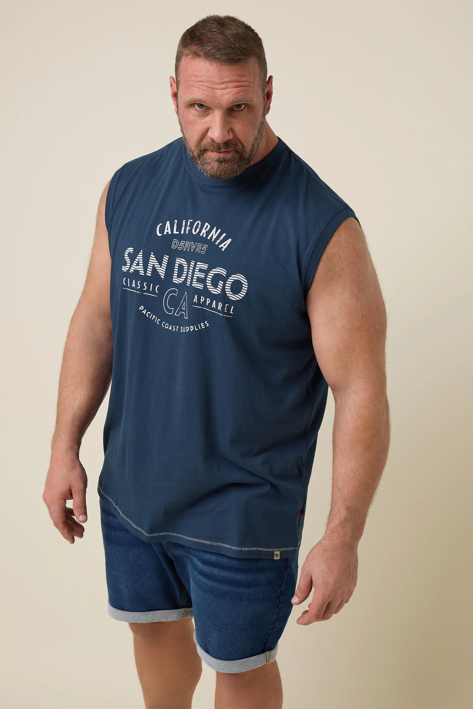 D555 D555 Big & Tall Navy Blue 'San Diego' Vest