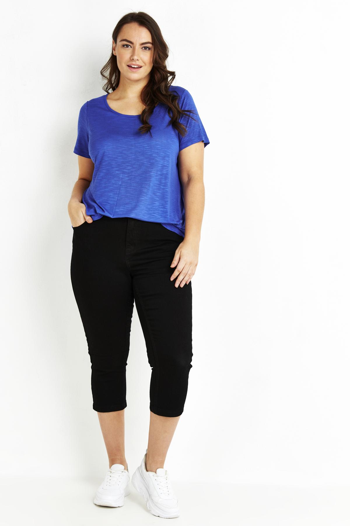 Evans Evans Black Cropped Skinny Jeans
