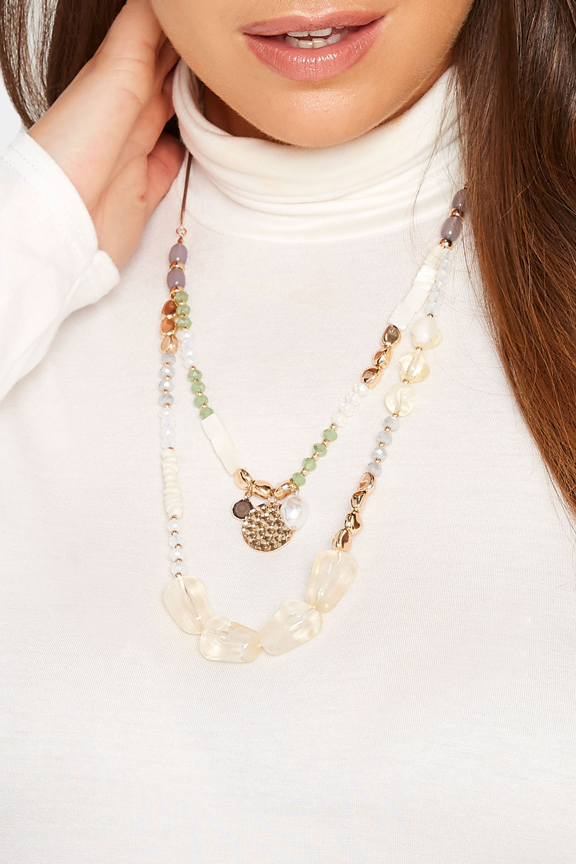 Yours Gold Double Layer Charm Necklace