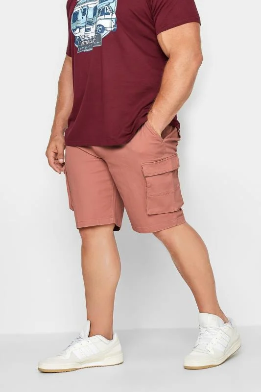 BadRhino BadRhino Big & Tall Brick Orange Stretch Cargo Shorts