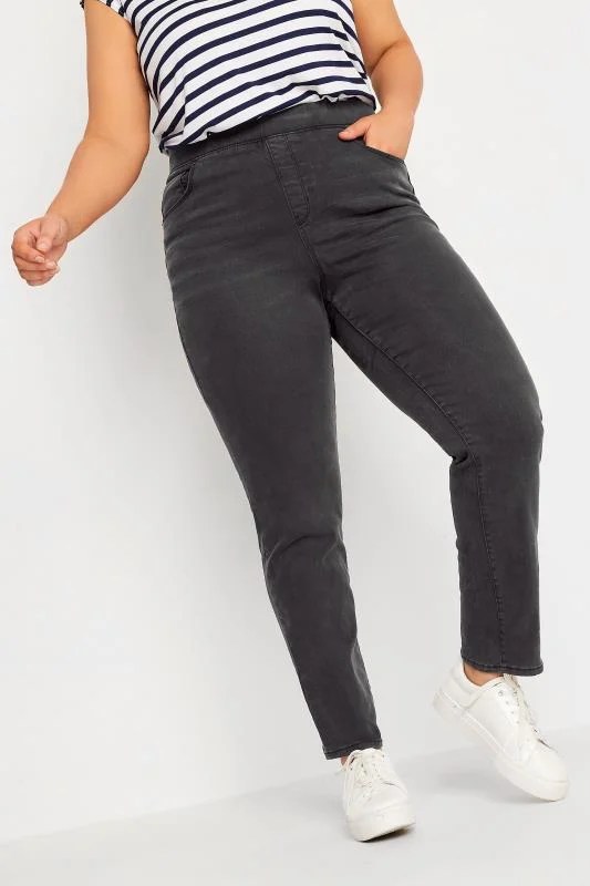 Yours YOURS Curve Charcoal Grey Diamante Embellished Short Sleeve T-Shirt