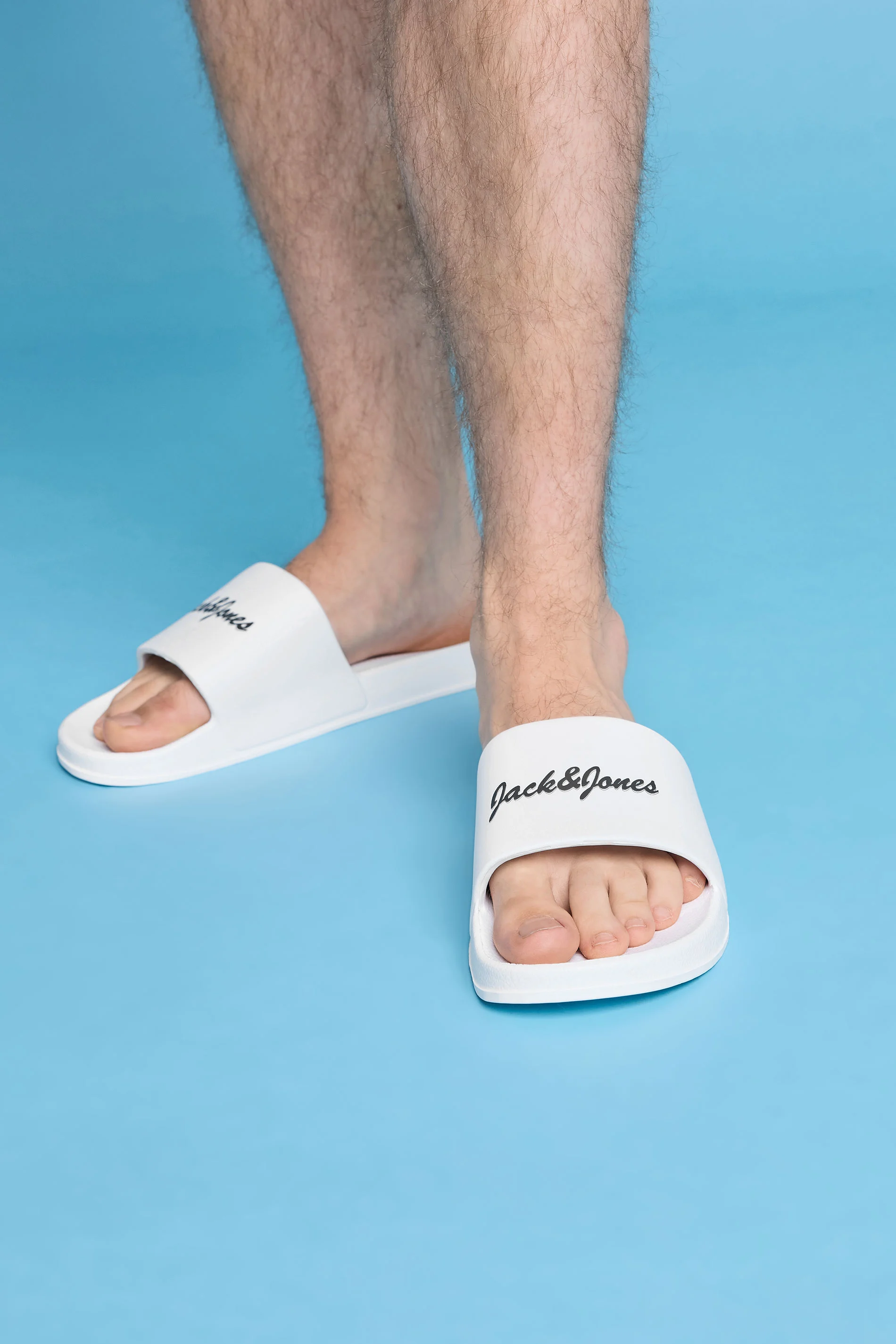 Jack & Jones JACK & JONES Big & Tall White Moulded Logo Slider