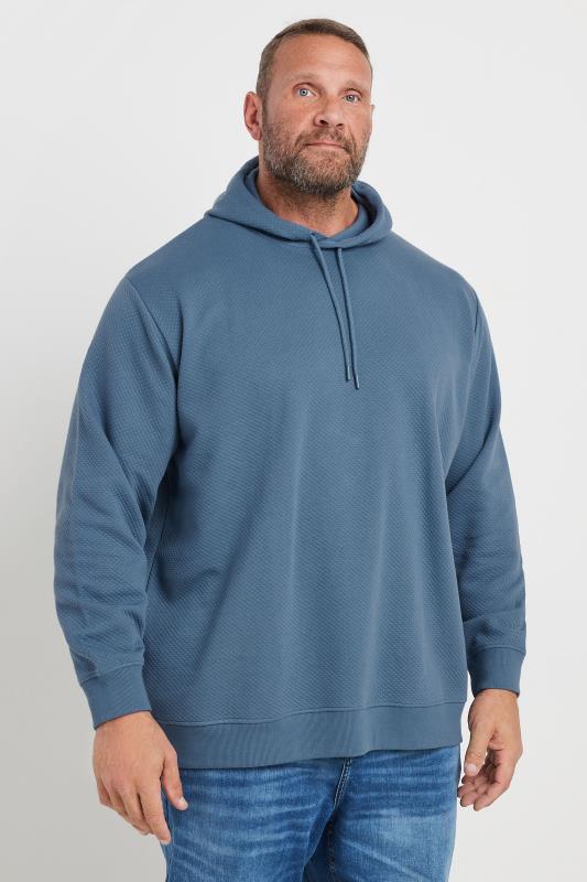 BadRhino BadRhino Big & Tall Light Blue Diamond Quilted Hoodie