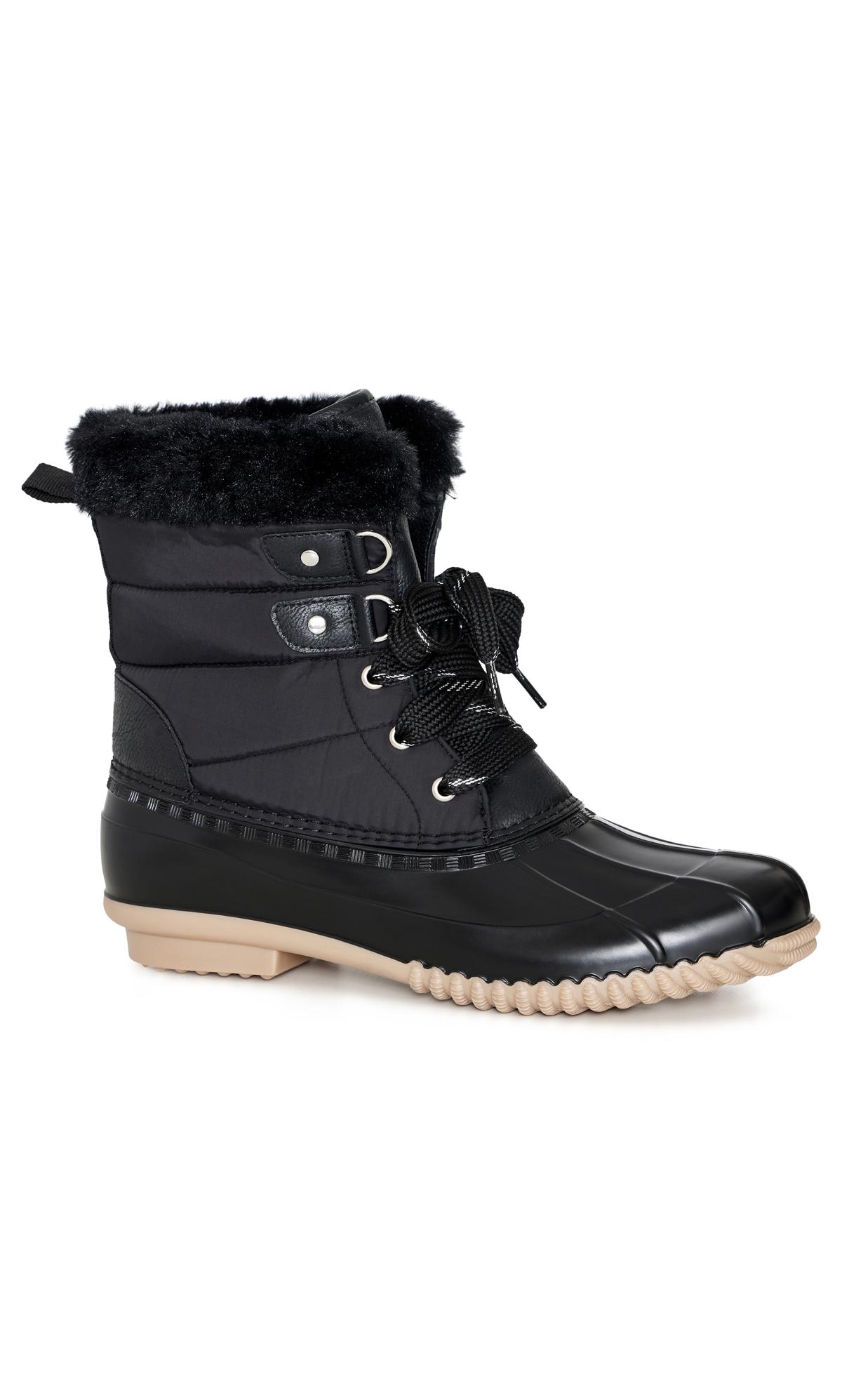 Evans CloudWalkers Black WIDE FIT Georgie Cold Weather Boot