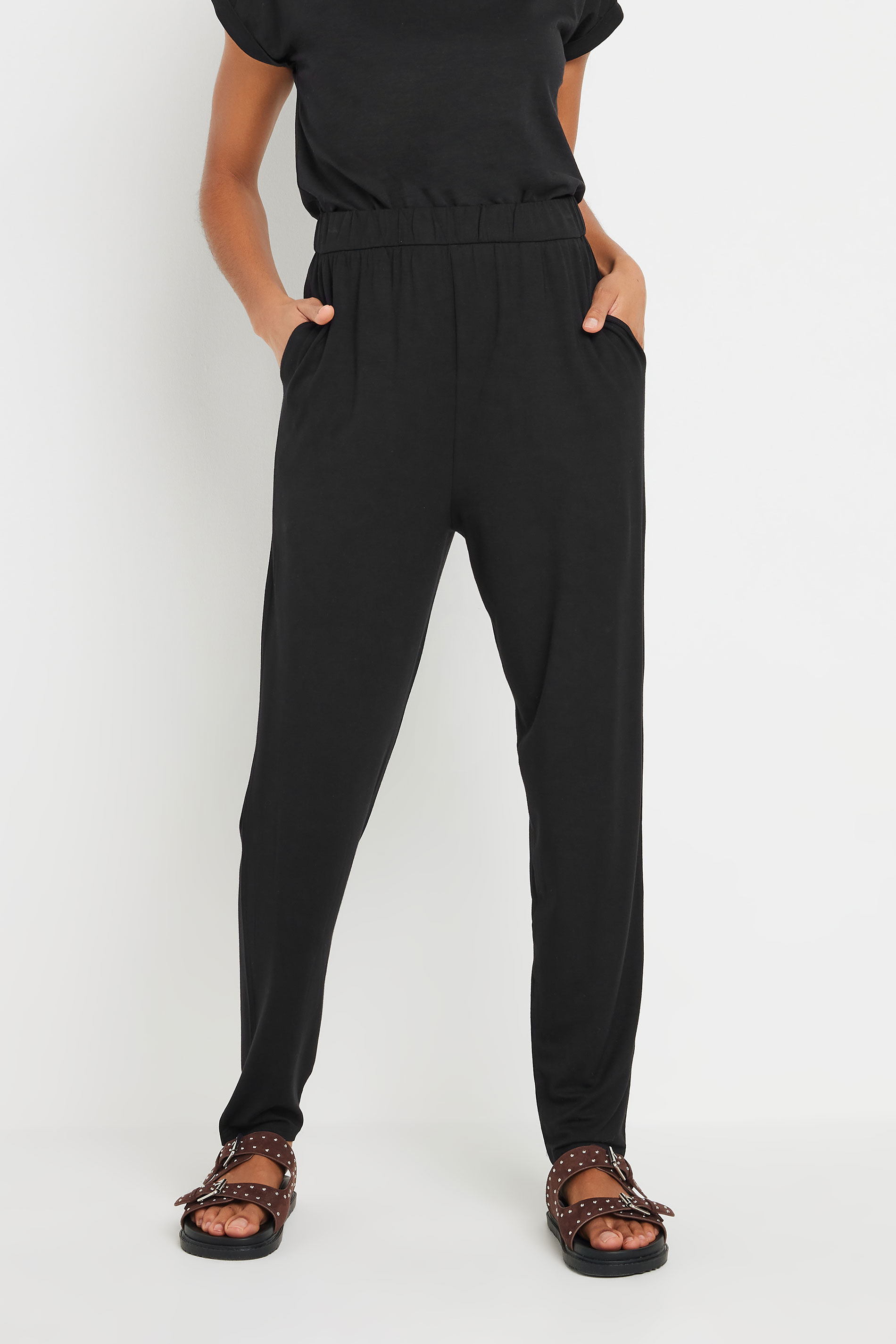 M&Co Womens M&Co Black Elasticated Waist Hareem Trousers